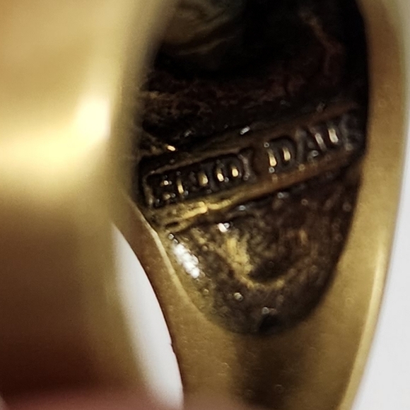 Heidi Daus East West Copper & Multicolored Crystal Antique Gold Finish Ring - Picture 6 of 10